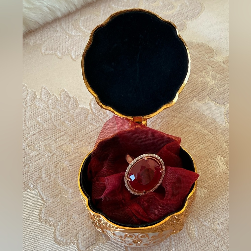 Radiant Ruby Red Statement Ring - image 6